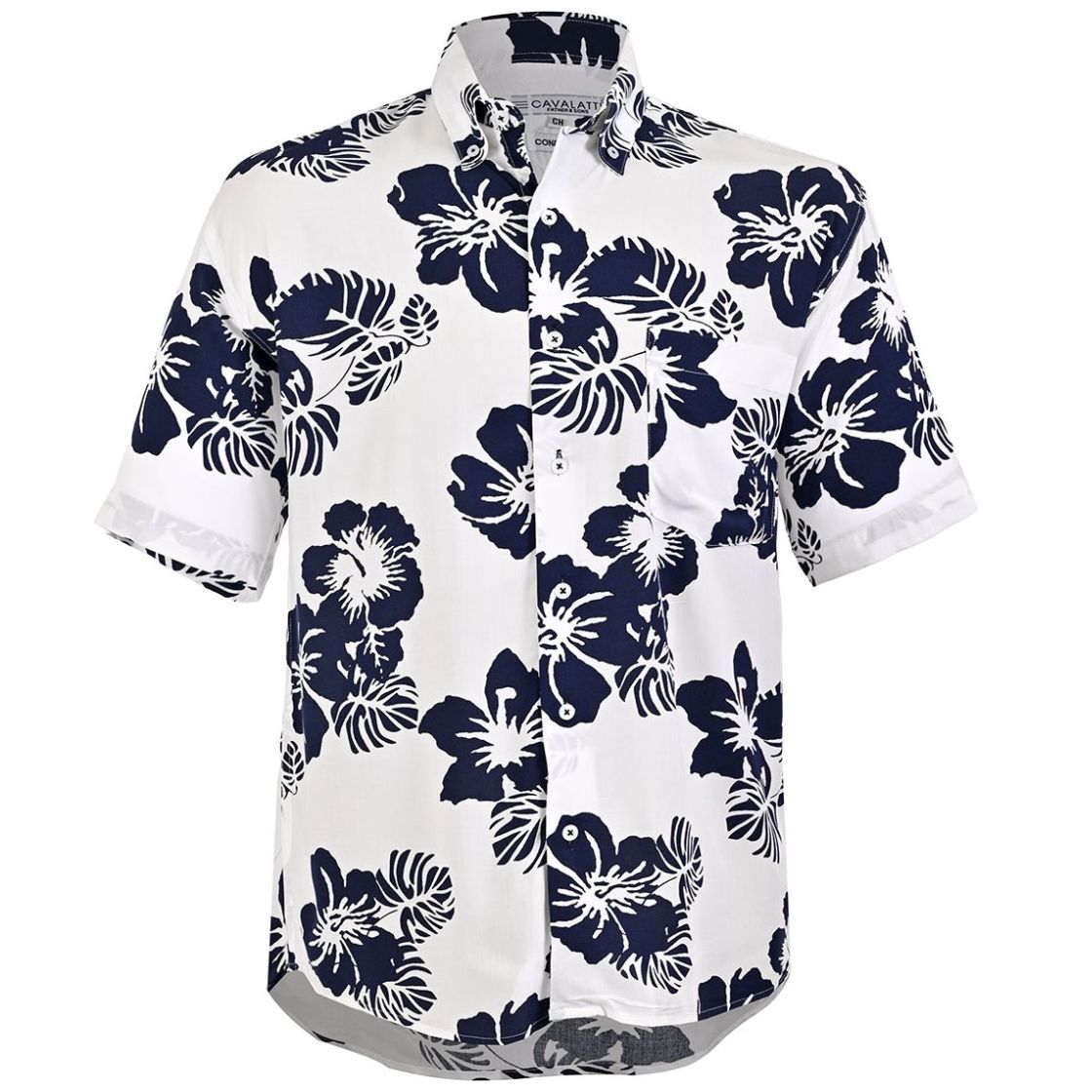 Camisa Relaxed Fit Casual Cavalatti Manga Corta para Hombre