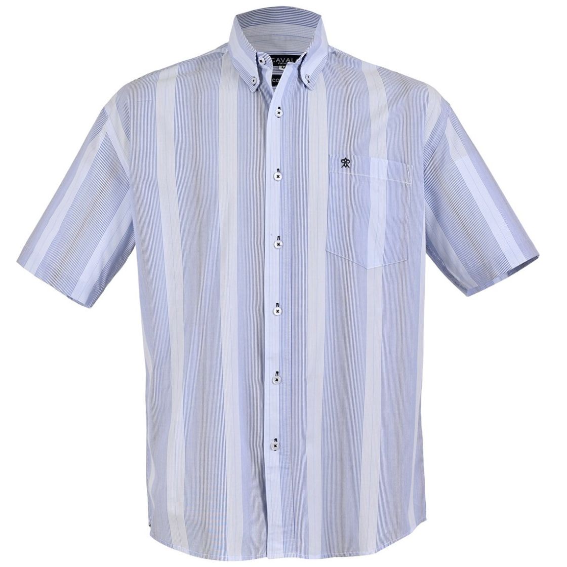 Camisa Relaxed Fit Casual Cavalatti Manga Corta para Hombre