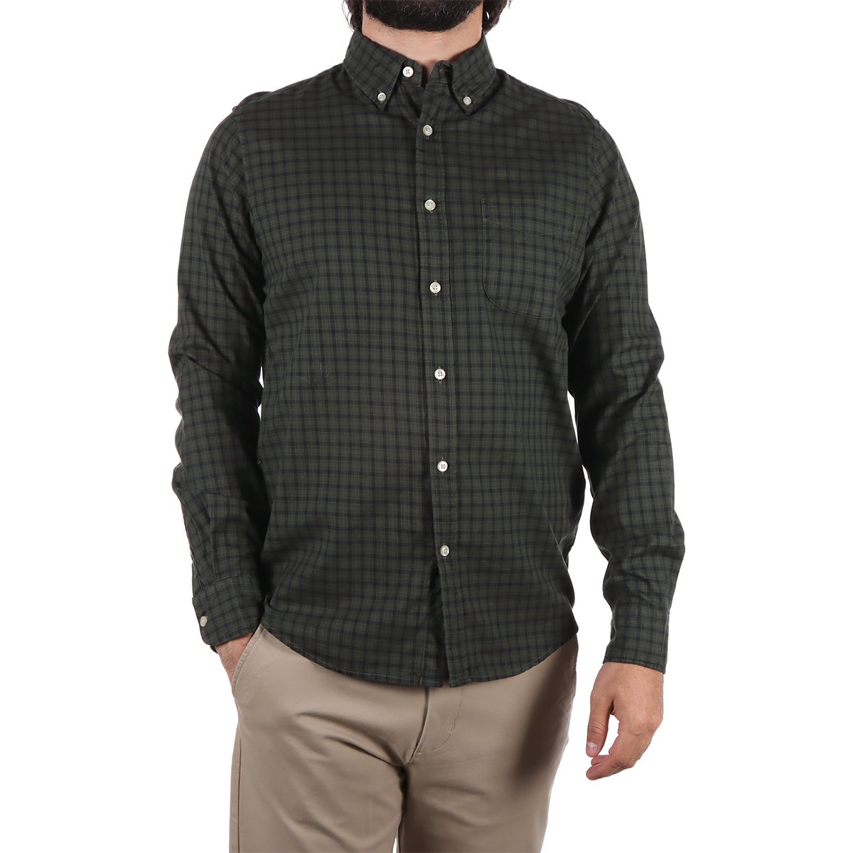 Camisa Manga Larga Cuadros Casual J.opus para Hombre