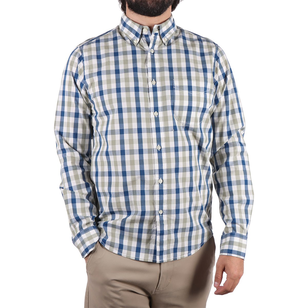 Camisa Manga Larga Cuadros Gingham J.opus para Hombre