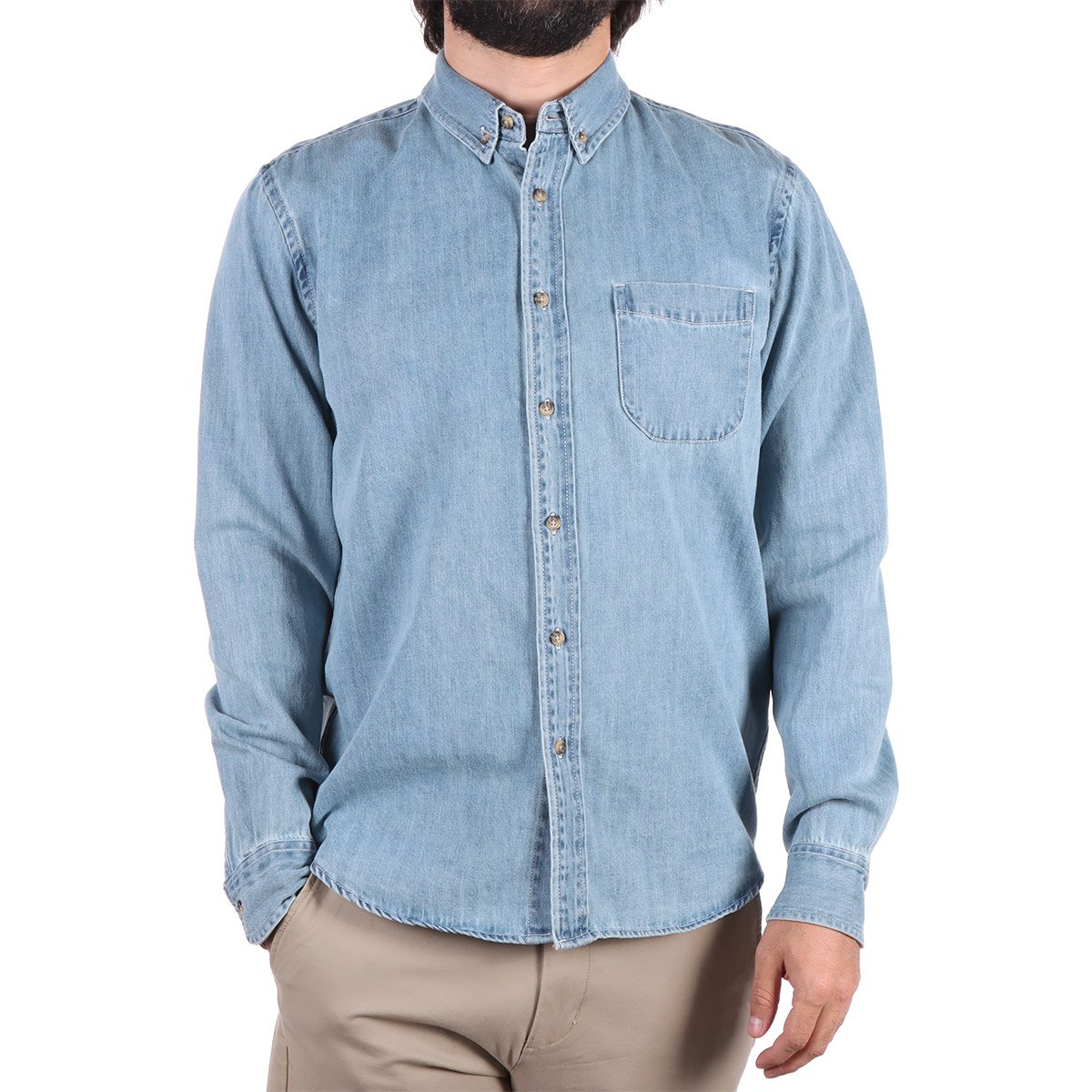 Camisa Mezclilla Manga Larga J.opus para Hombre