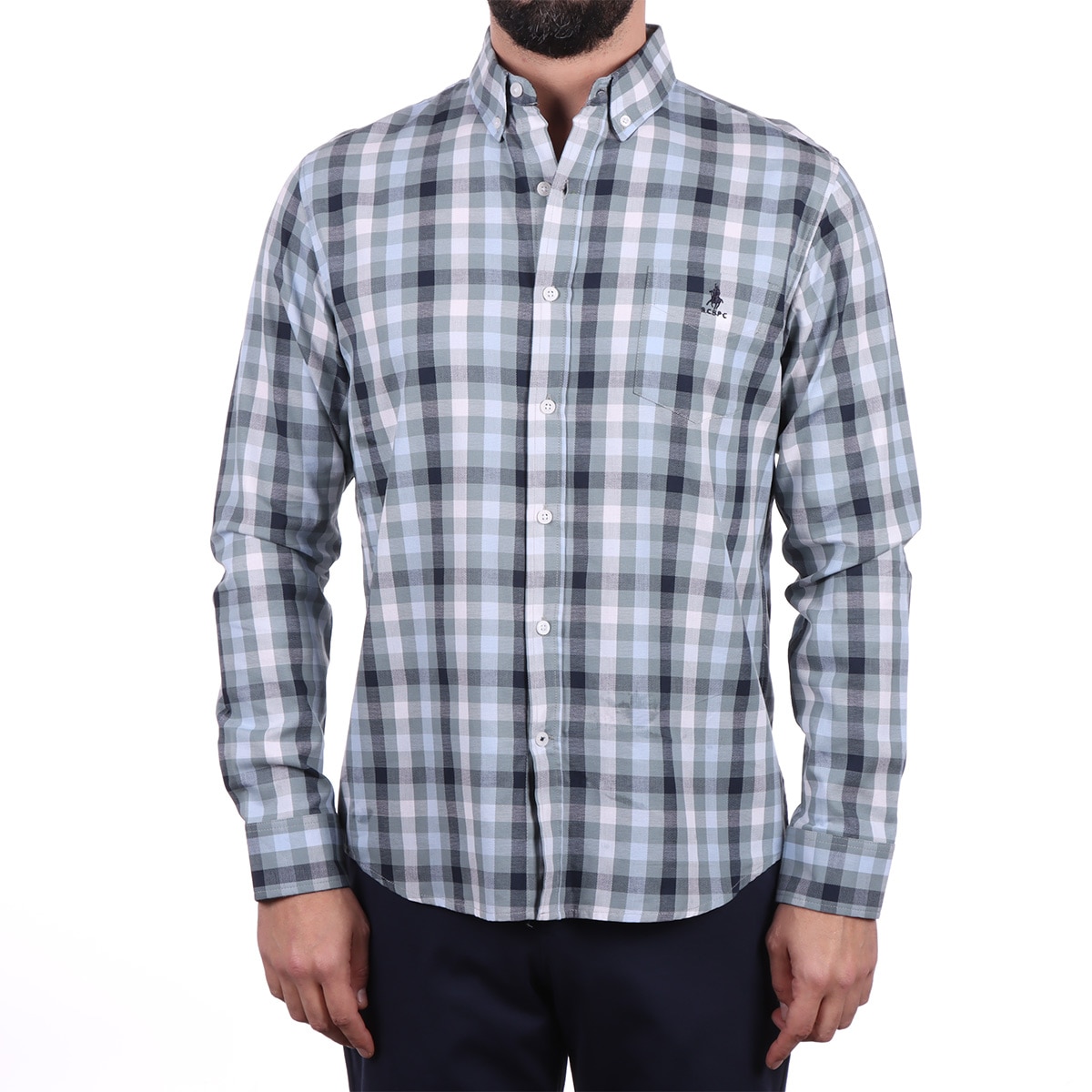 Camisa de Cuadros Algodón Polo Club para Hombre