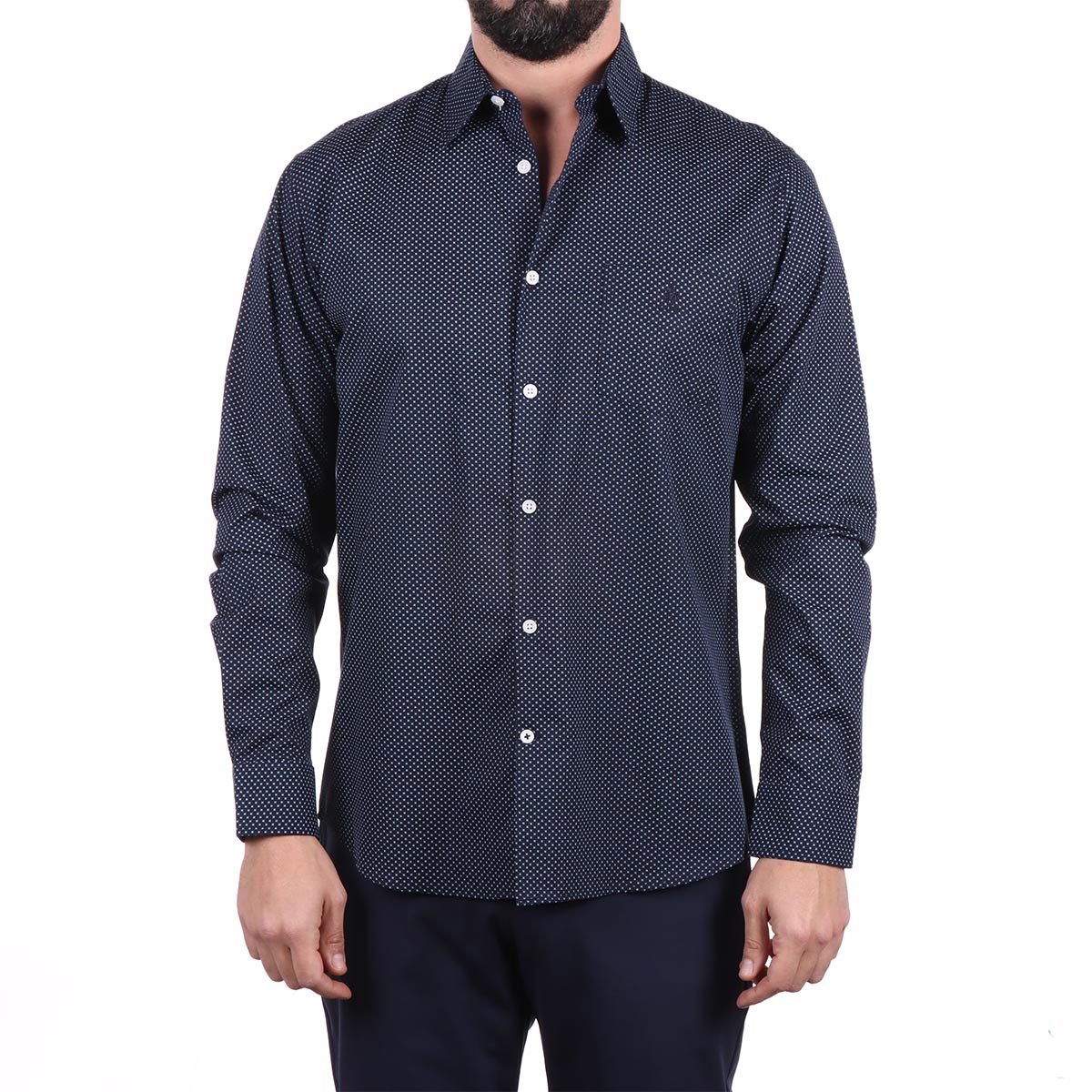 Camisa Manga Larga Estampado Marino Polo Club para Hombre