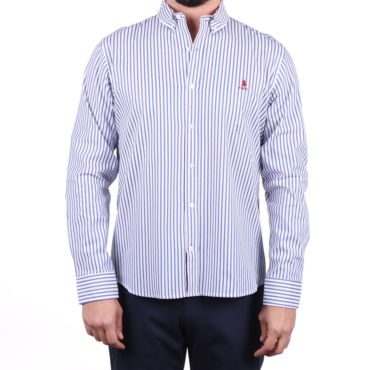 Camisa Manga Larga Rayas Atemporal Polo Club para Hombre