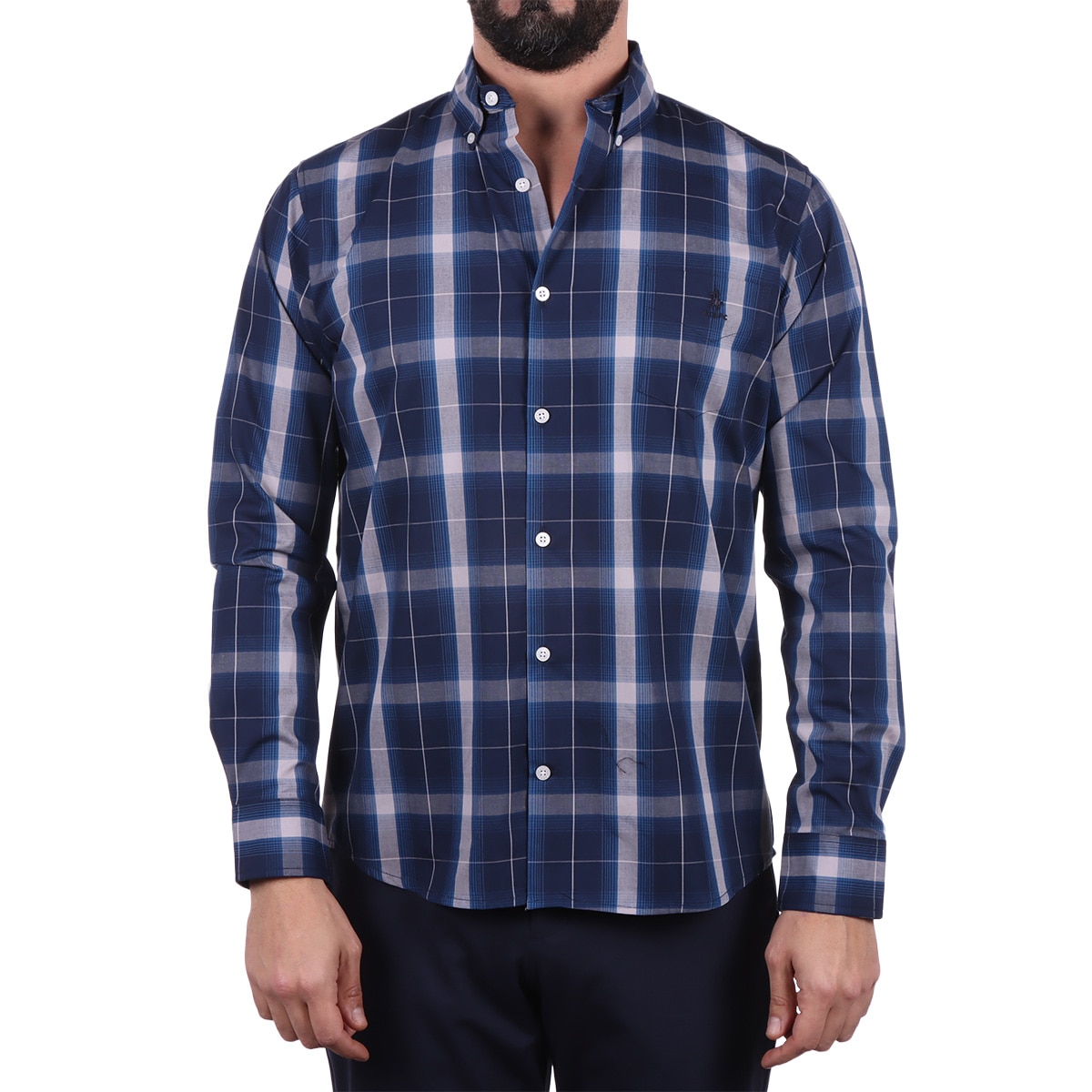 Camisa Manga Larga Cuello Americano Polo Club para Hombre