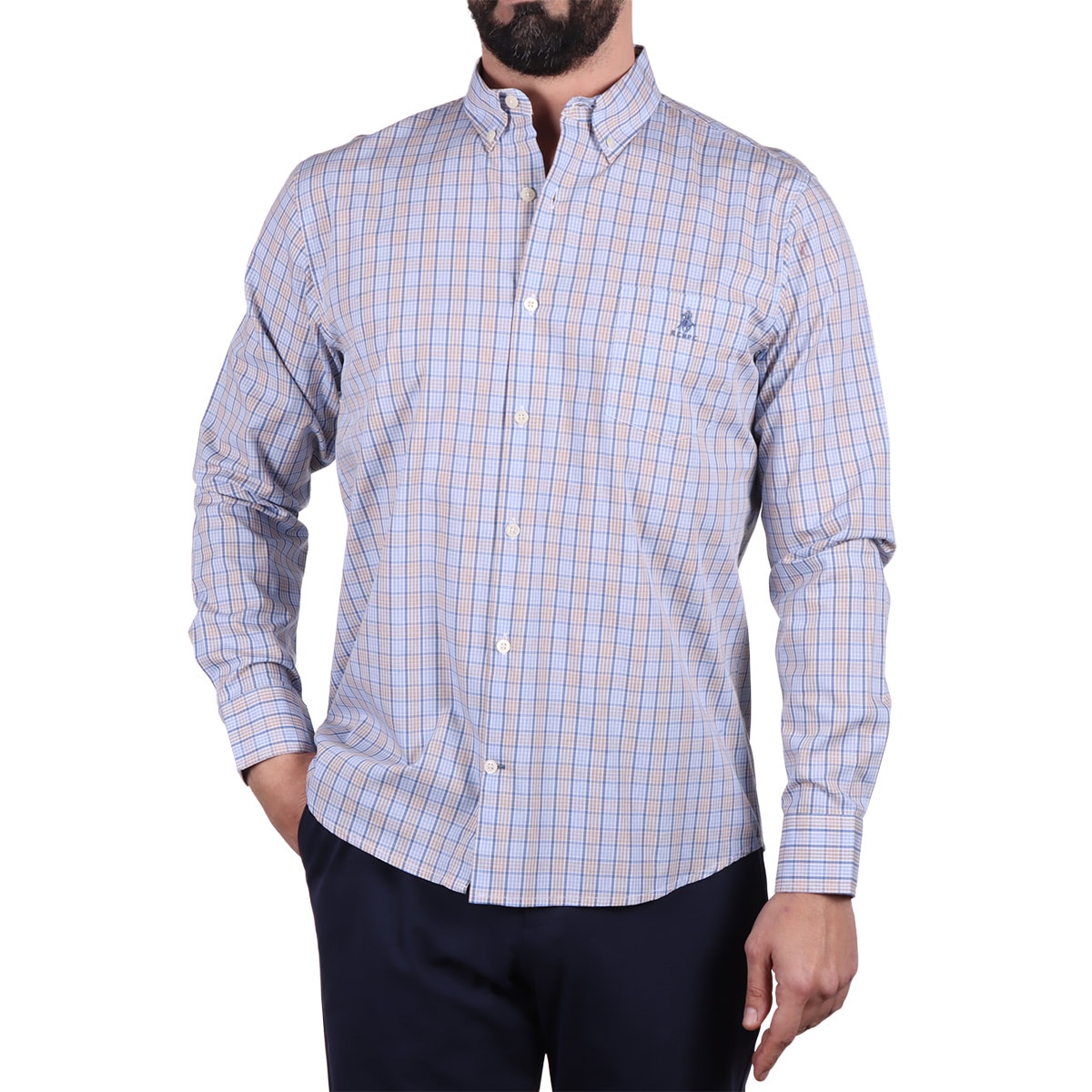 Camisa de Algodón Corte Regular Fit Polo Club para Hombre