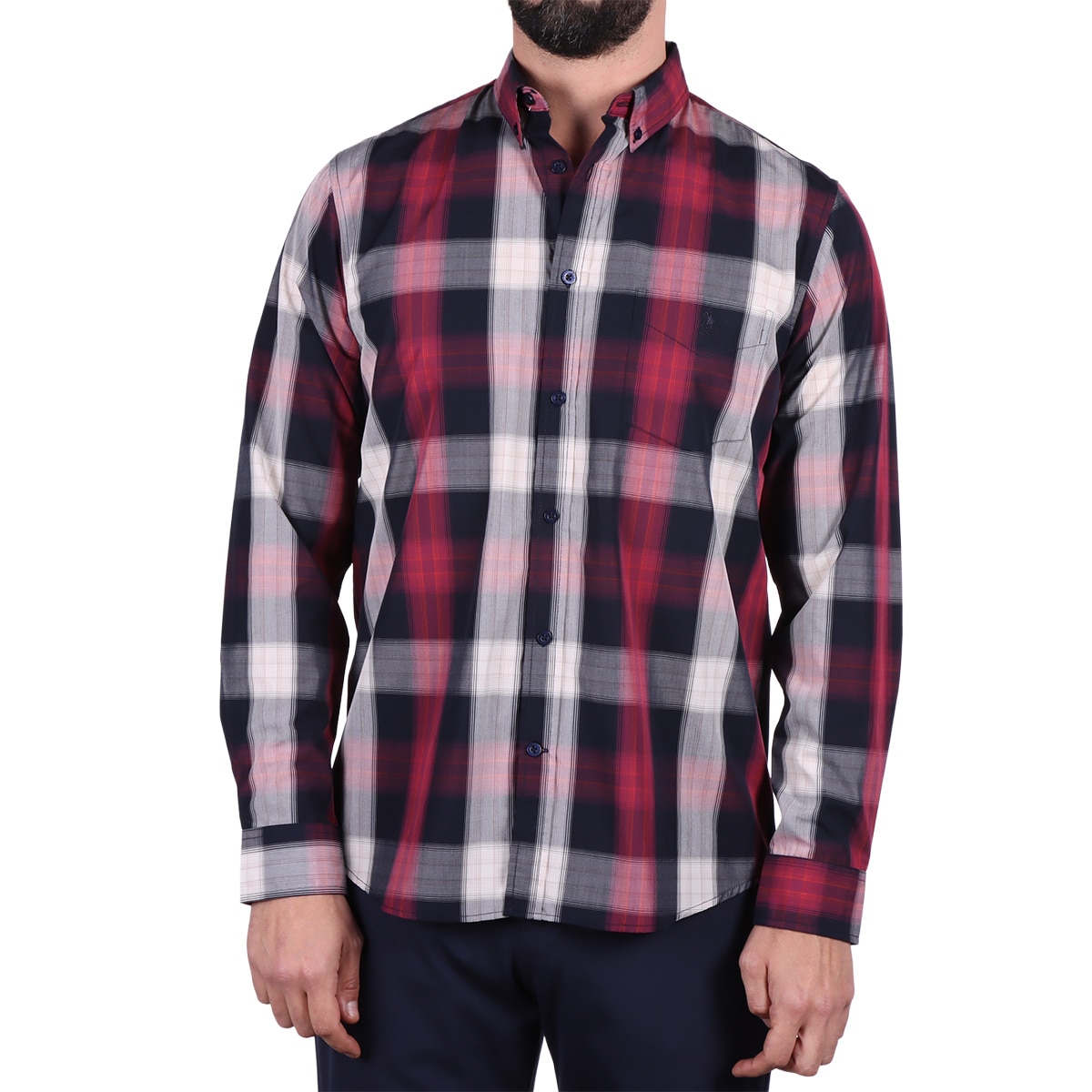Camisa Estampado de Cuadros Regular Fit Polo Club Hombre