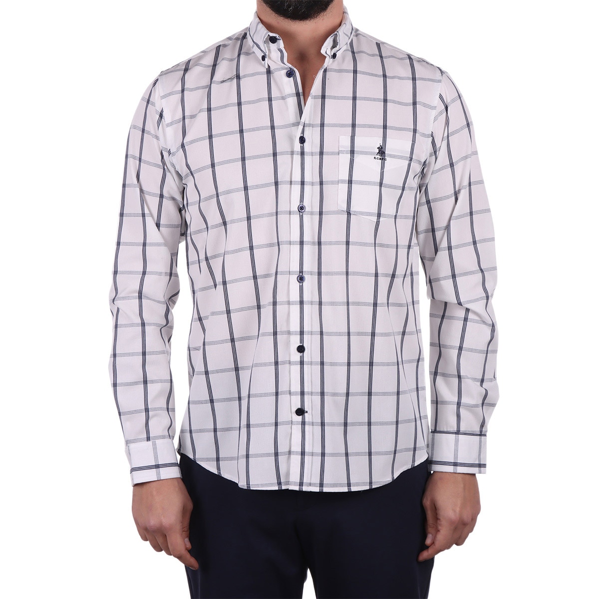 Camisa Casual Poliéster y Algodón Polo Club para Hombre