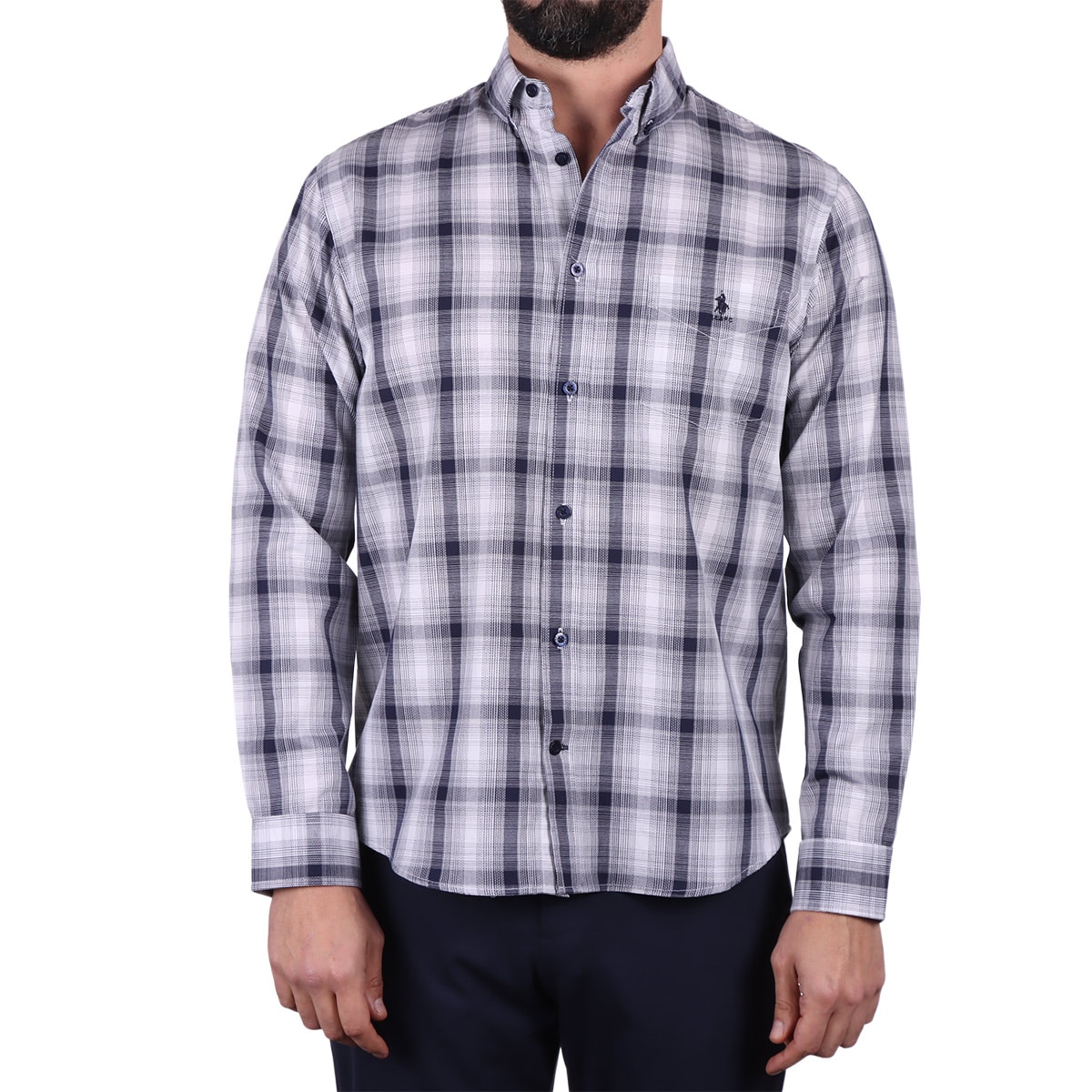 Camisa Atemporal Manga Larga Cuadros Polo Club para Hombre