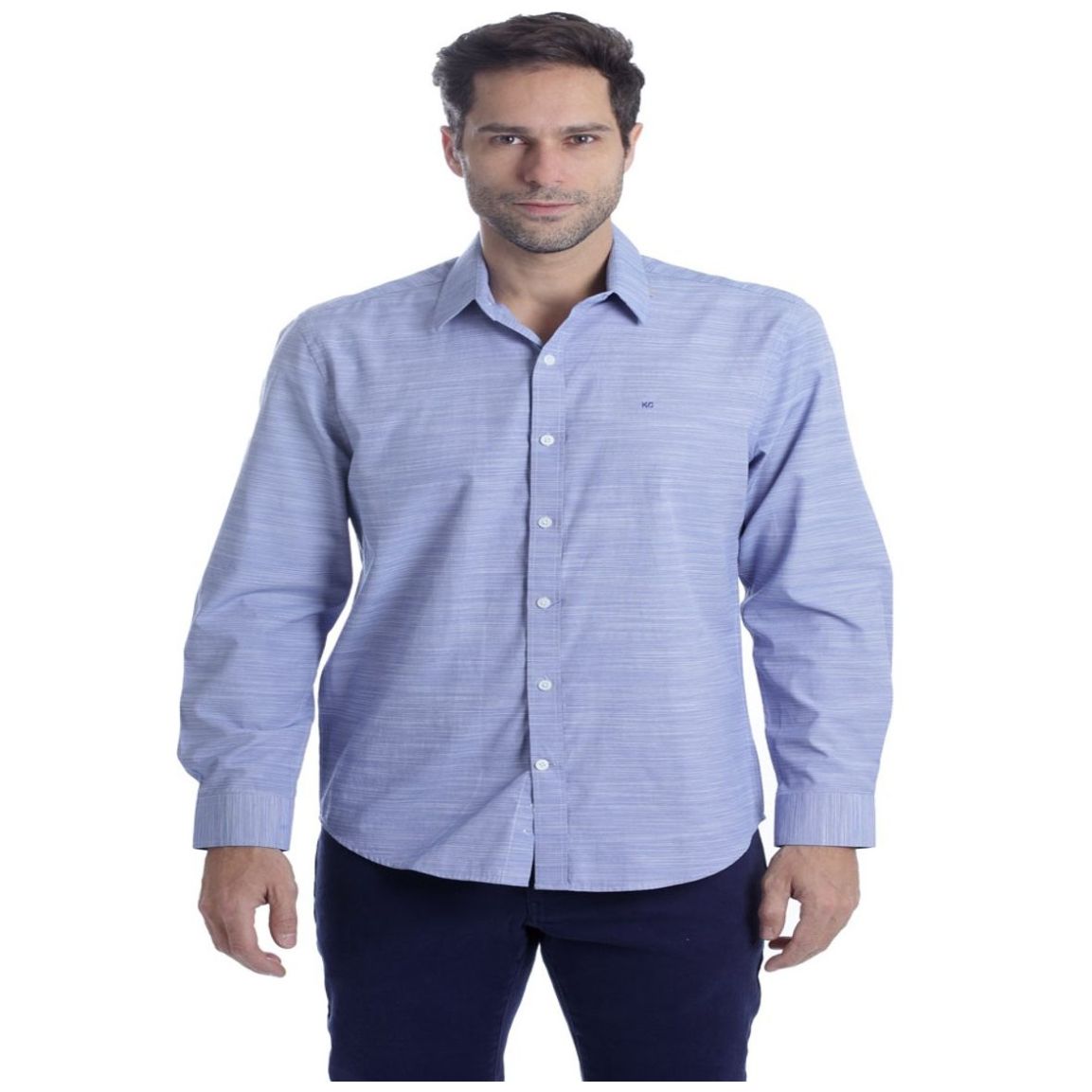 Camisa Regular Fit Kenneth Manga Larga para Hombre