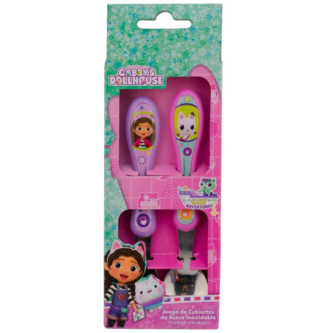 Juego de Cubiertos de Acero Inoxidable Gaby Doll House Fun Kids
