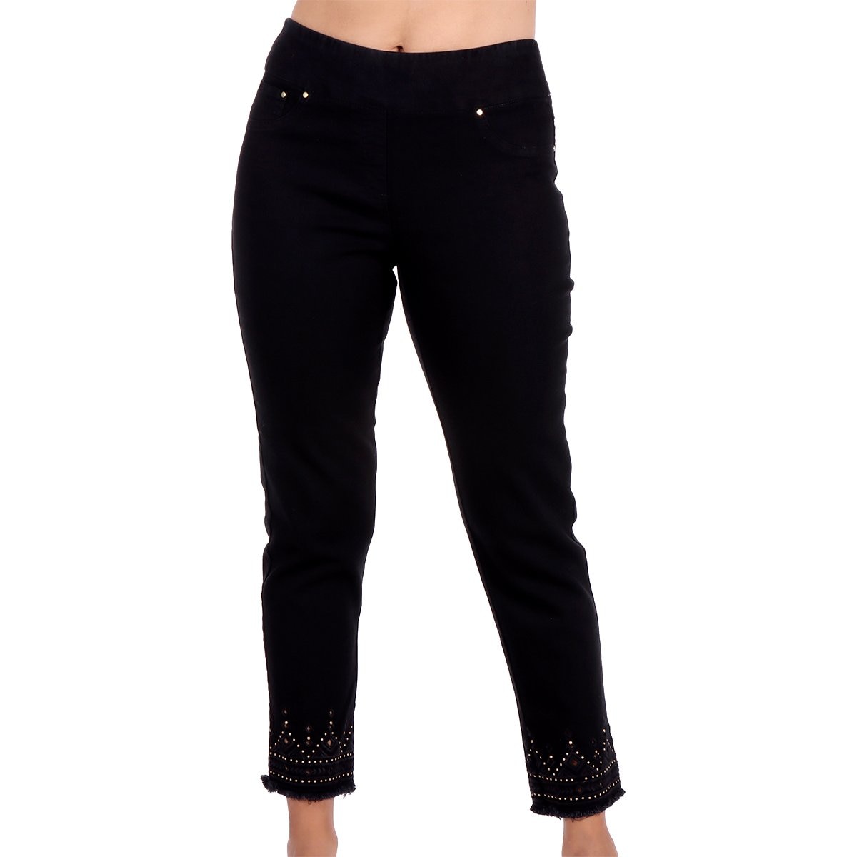 Pantalón Slim Fit Bordado Pretina Ancga Ruby Rd para Mujer