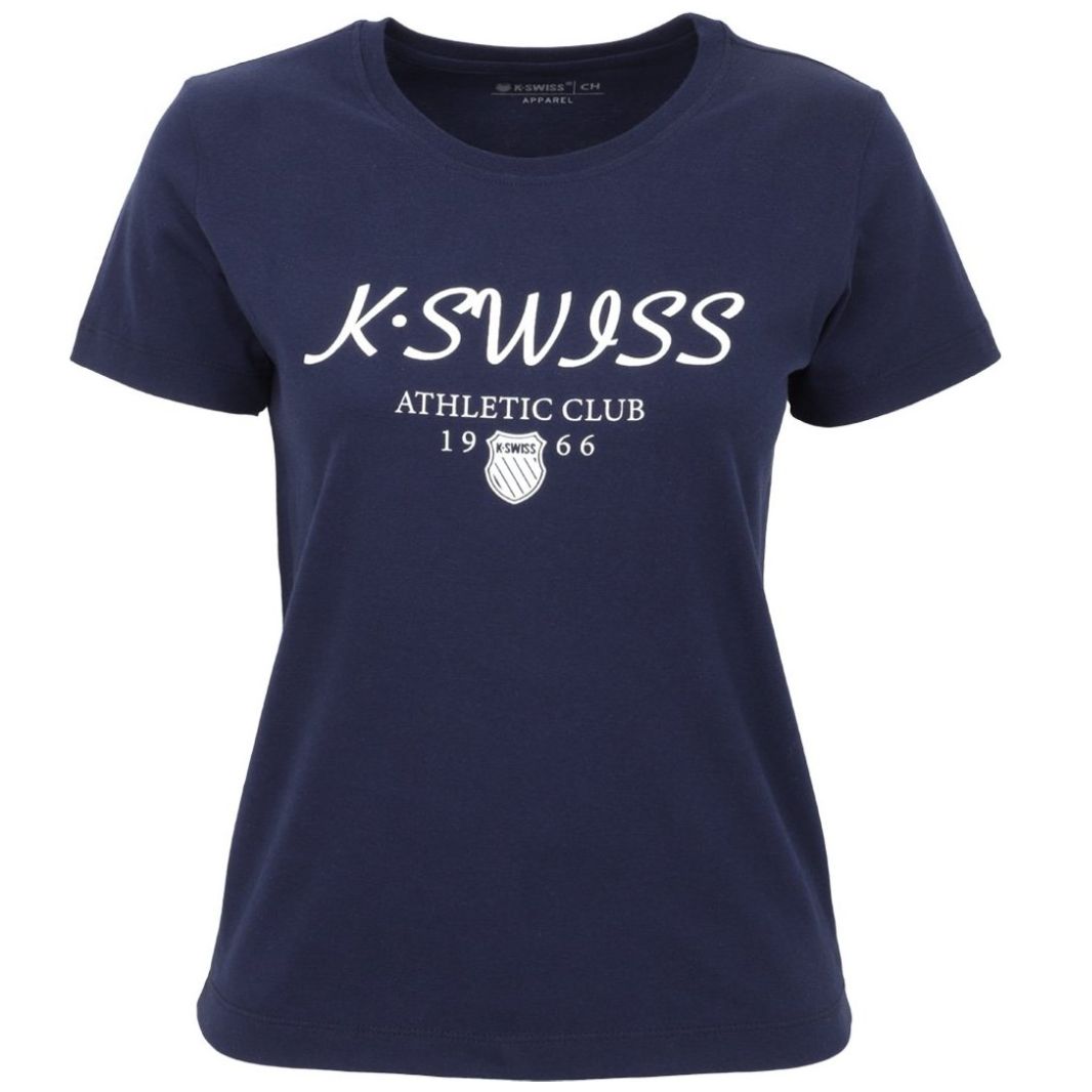 Playera con Diseño Kswiss Cuello Redondo para Mujer