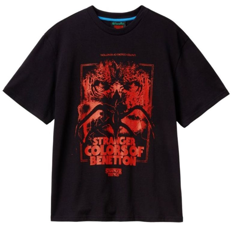 Playera con Diseño Benetton X Stranger Things para Hombre