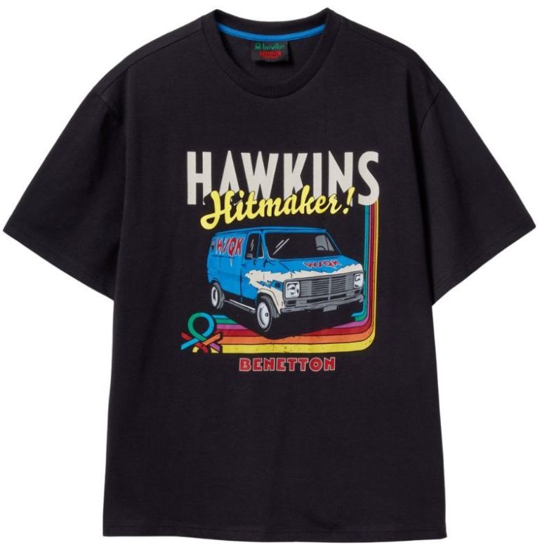 Playera con Diseño Benetton X Stranger Things para Hombre