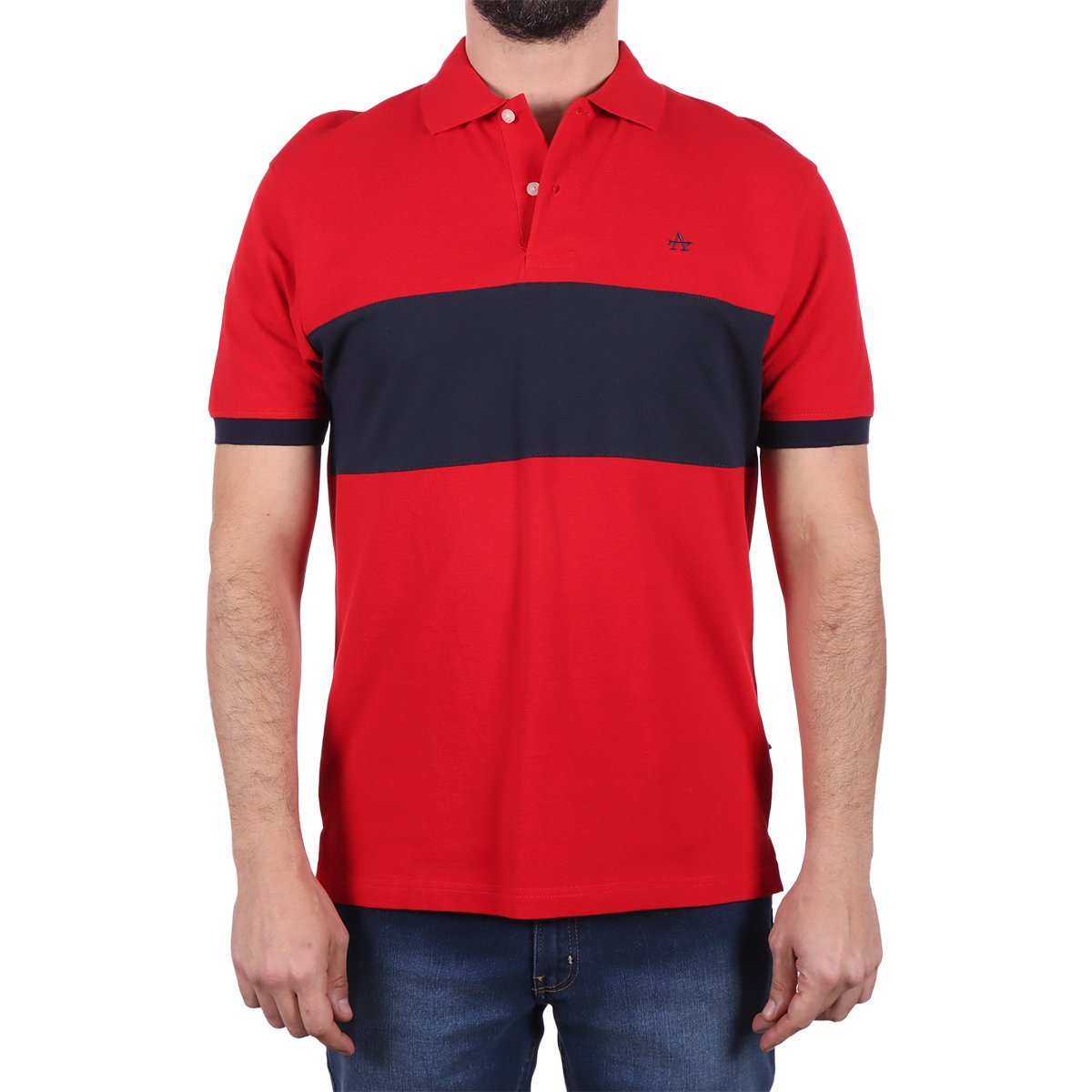 Playera Polo Manga Corta Bicolor Algodón Arrow para Hombre