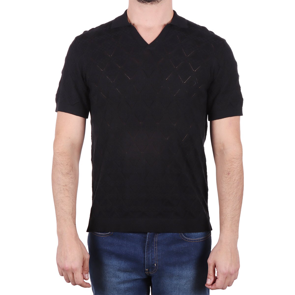 Playera Polo Tejido Algodón Viscosa Bruno Magnani Hombre