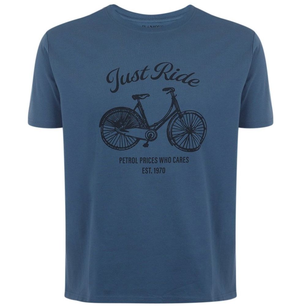 Playera con Gráfico Jeanious Manga Corta para Hombre Plus
