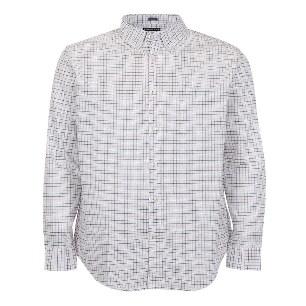 Camisa Cuadros J. Opus Manga Larga para Hombre Plus