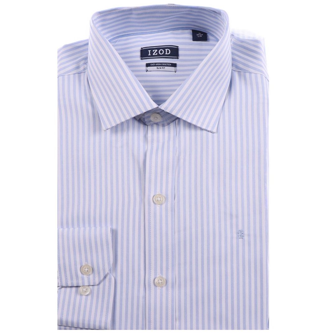 Camisa de Vestir Líneas Verticales Izod para Hombre