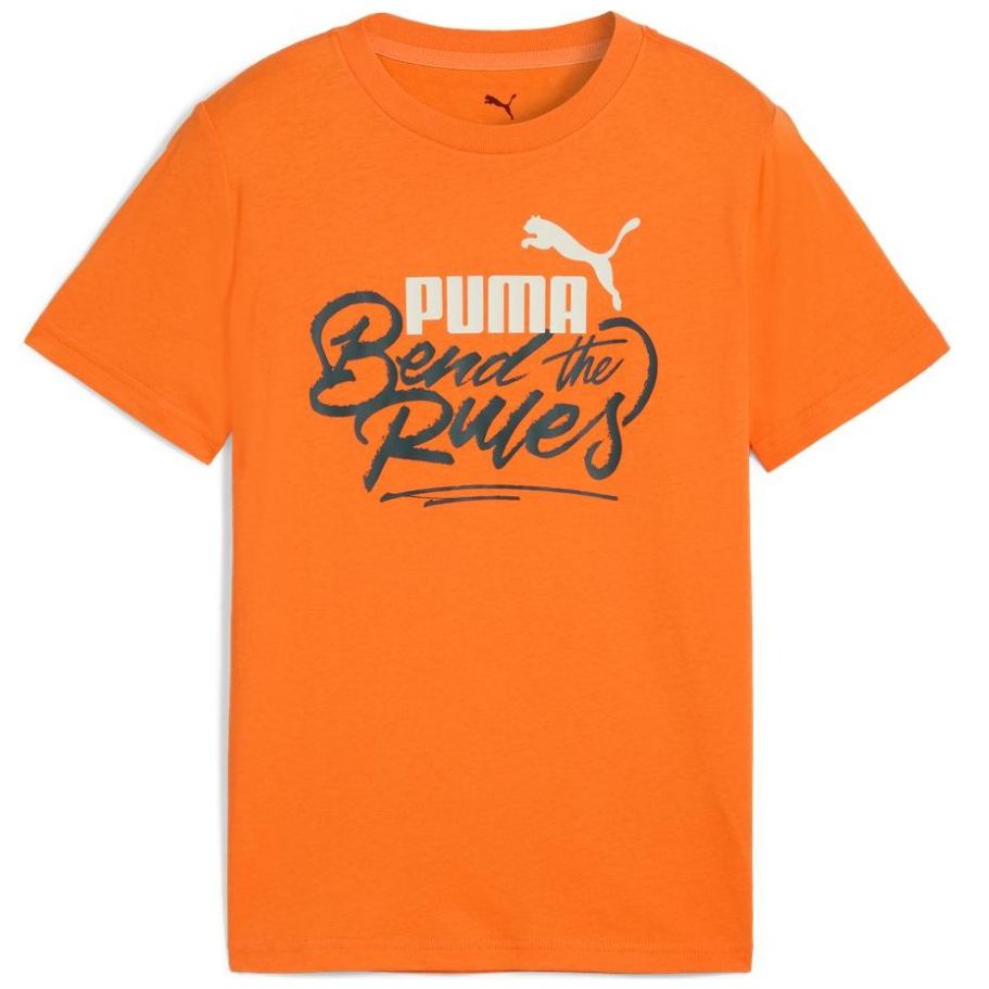 Playera Manga Corta Naranja Rules Puma para Niño