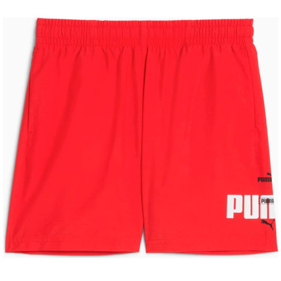 Short Rojo Liso Puma para Niño
