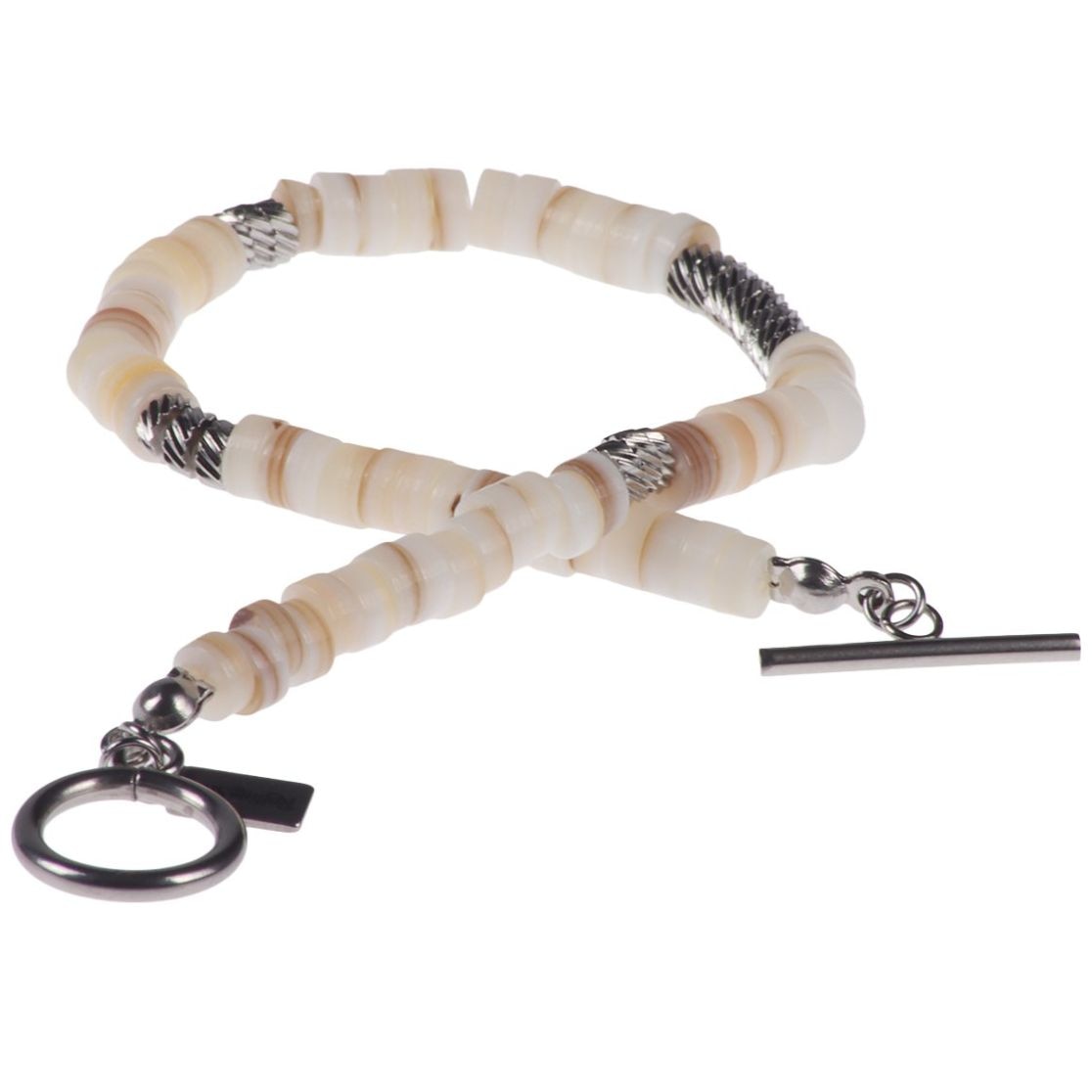 Pulsera Cuentas Piedra Natural Clara Rolling Stone Hombre