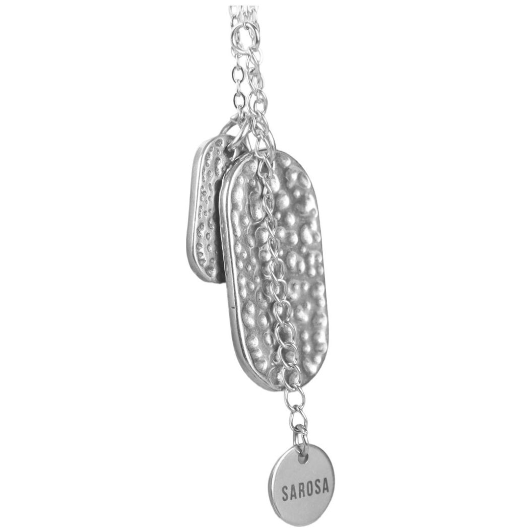 Collar Acero Inoxidable Dog Tag Dijes Sarosa para Hombre