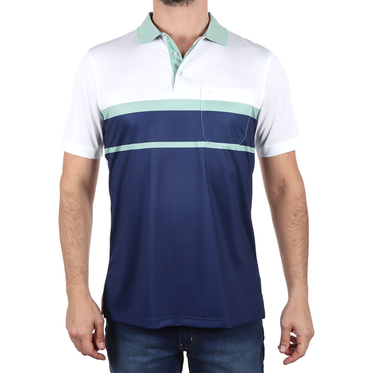 Playera Polo con Bloques de Color Manchester para Hombre