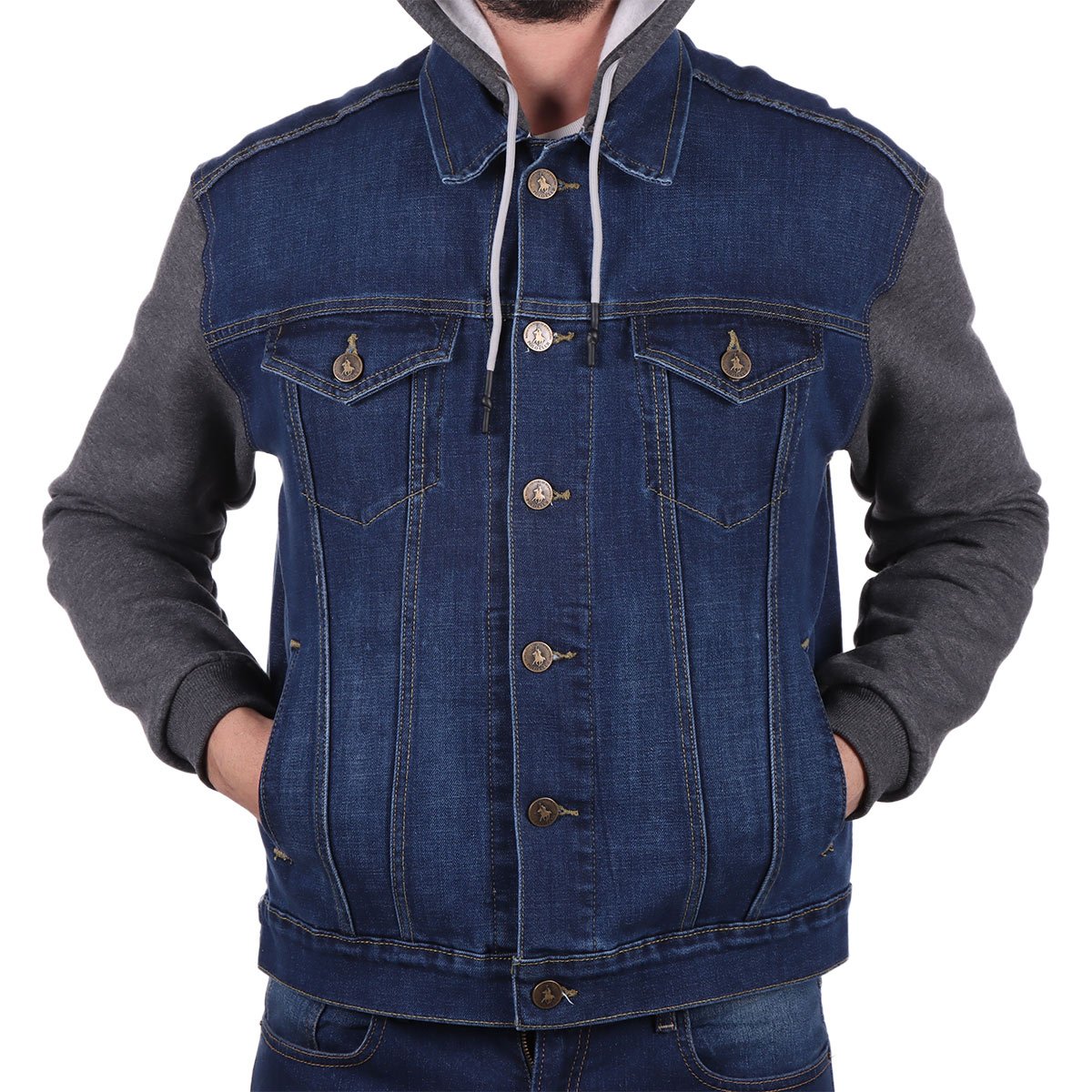 Chamarra Denim con Capucha Royal Polo Club para Hombre