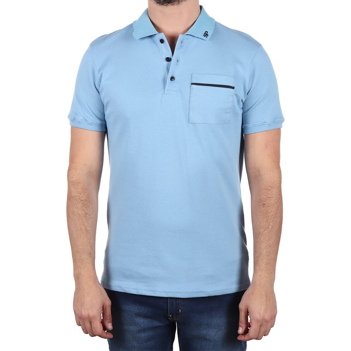 Playera Polo Manga Corta Silver Plate para Hombre