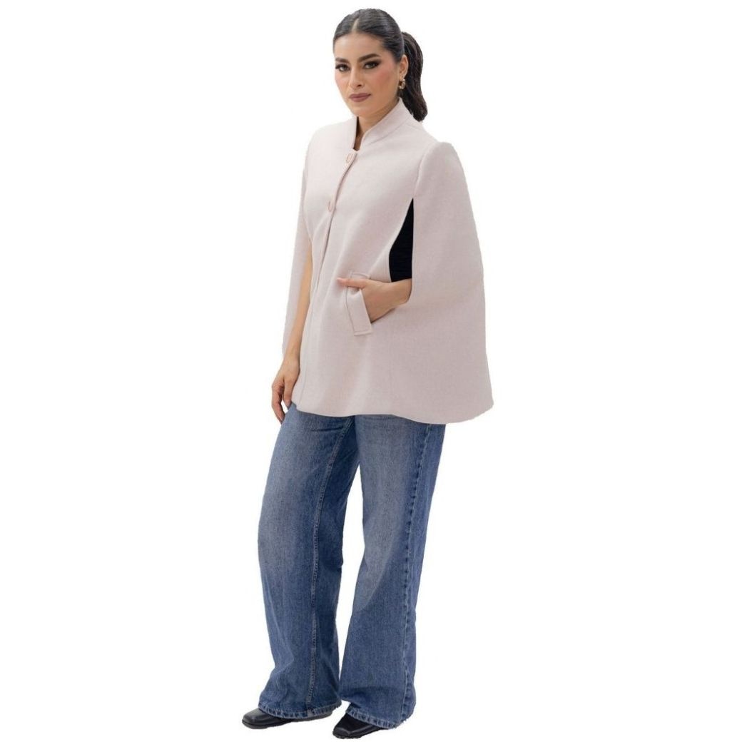 Capa Ropa Con Botones Capa Cuello Mao con Botones Frontales Y Bolsas la Difference para Mujer