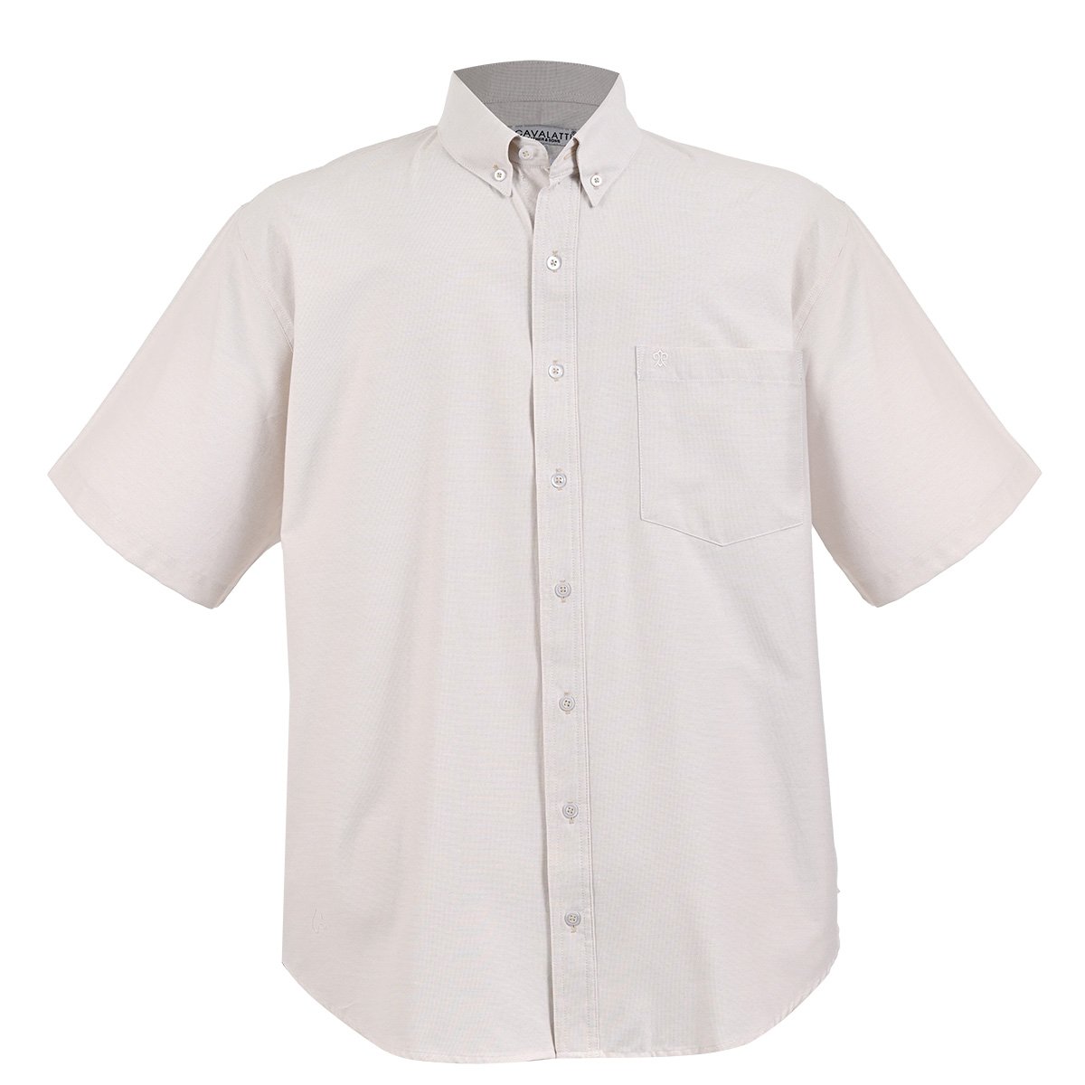 Camisa Lisa Cavalatti Manga Corta para Hombre Plus