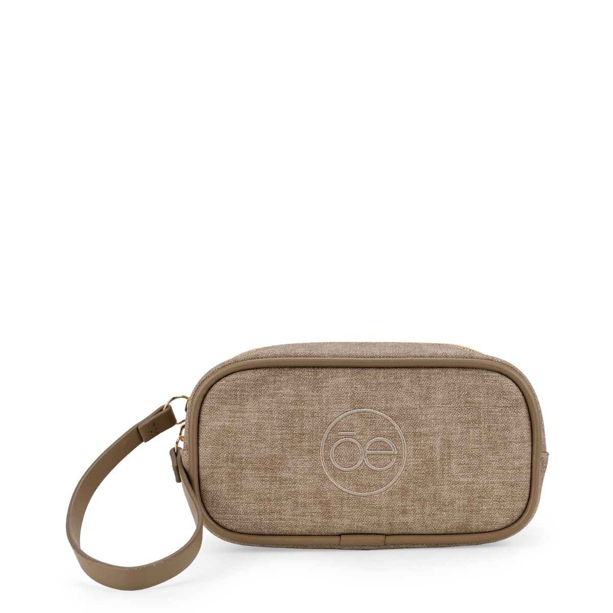 Cosmetiquera Cierre Sencillo Cloe Camel para Mujer