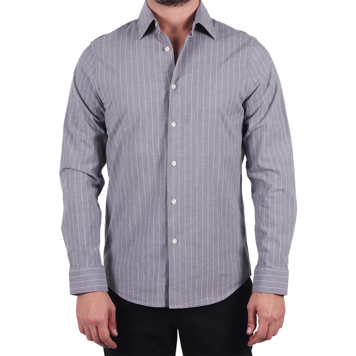 Camisa de Vestir Rayas Verticales Bruno Magnani para Hombre