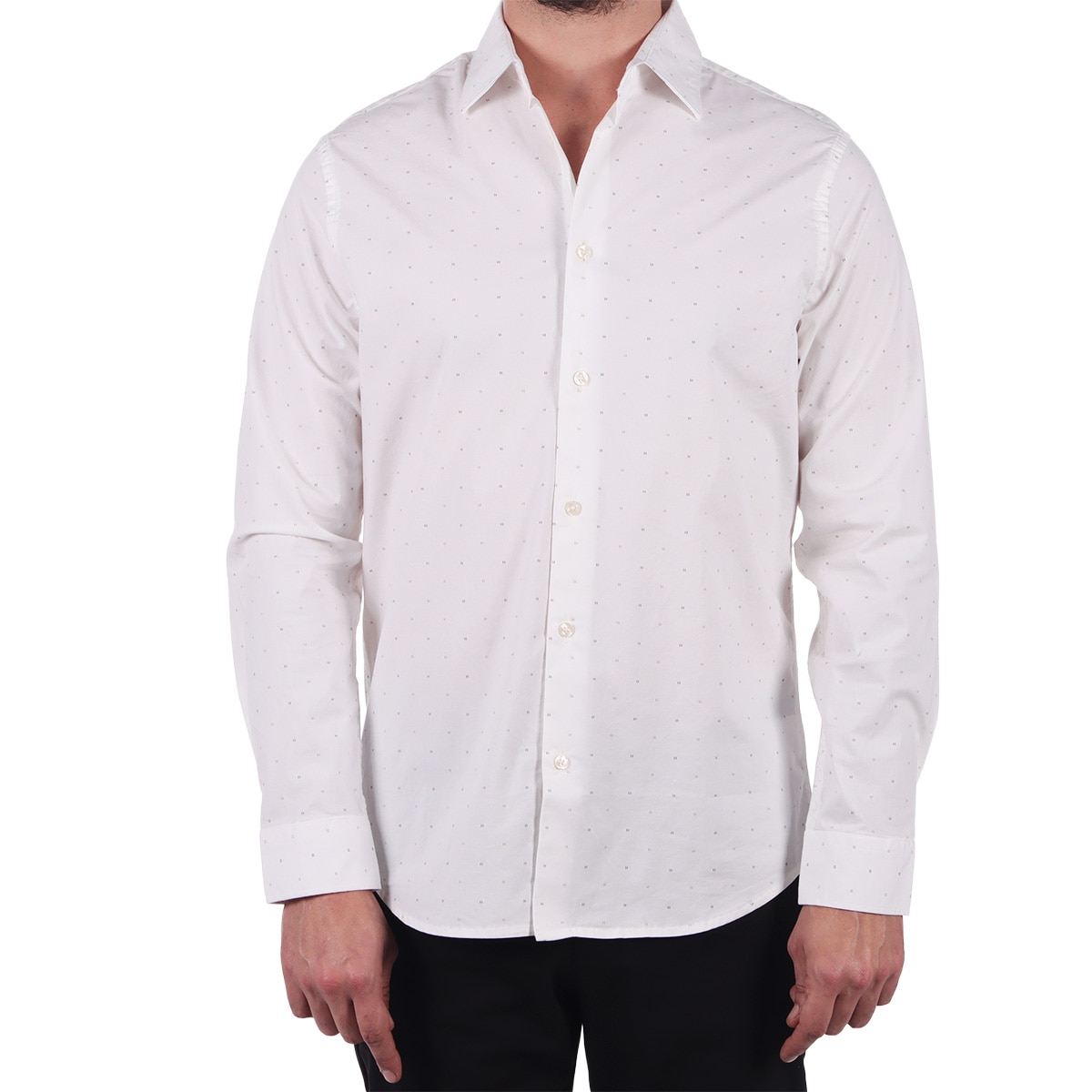 Camisa Manga Larga Microestampado Bruno Magnani para Hombre