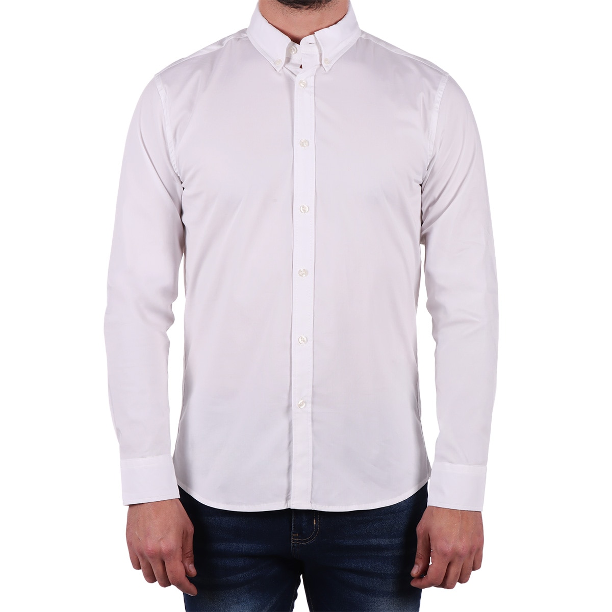 Camisa Manga Larga Elástico Button Down Bruno Magnani Hombre