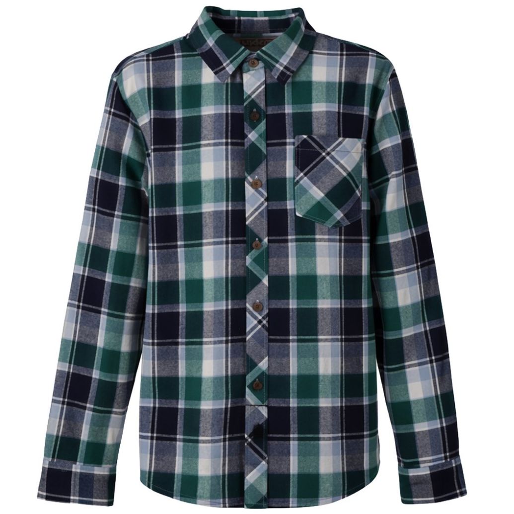 Camisa Franela Cuadros Manga Larga Fukka para Niño