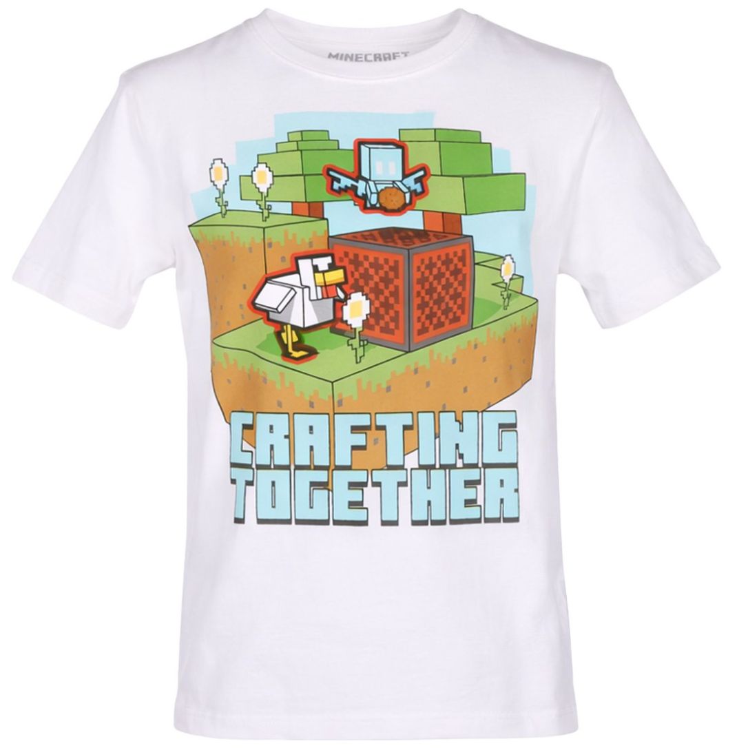 Playera Estampado Minecraft Microsoft para Niño