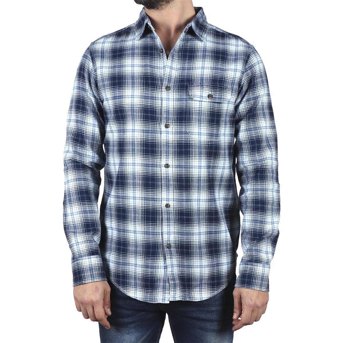 Camisa Manga Larga Cuadros de Algodón J.opus para Hombre