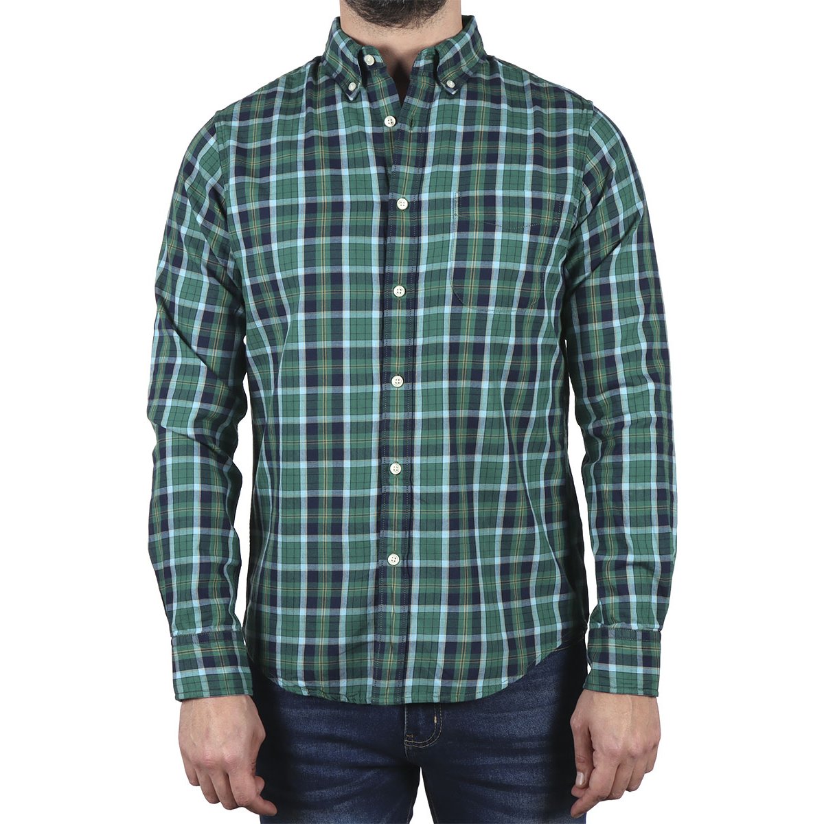 Camisa Clásica Estampado Cuadros Algodón J.opus para Hombre