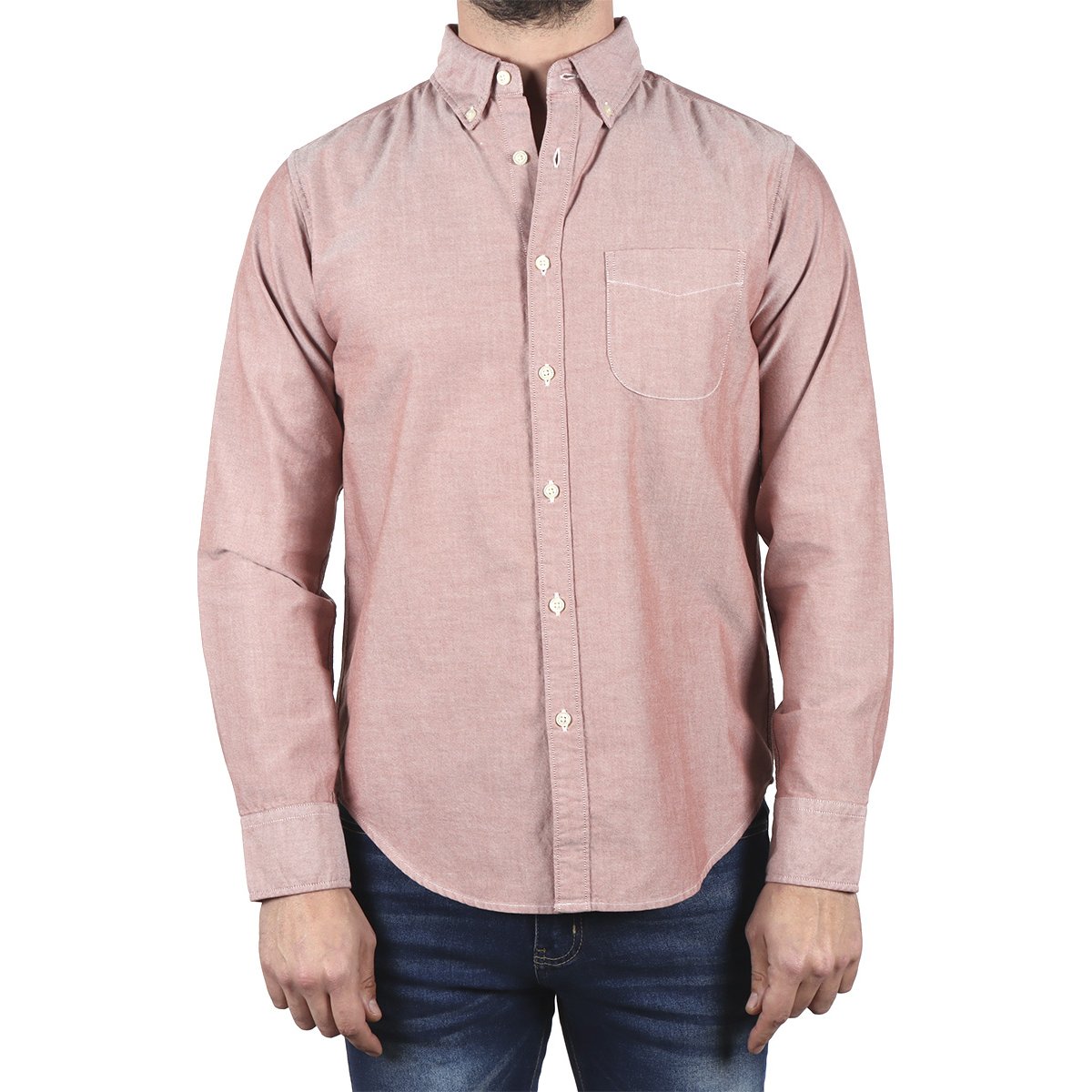Camisa Oxford Liso Manga Larga J.opus para Hombre