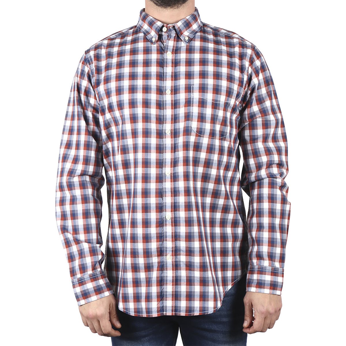 Camisa Manga Larga Cuadros Gingham J.opus para Hombre