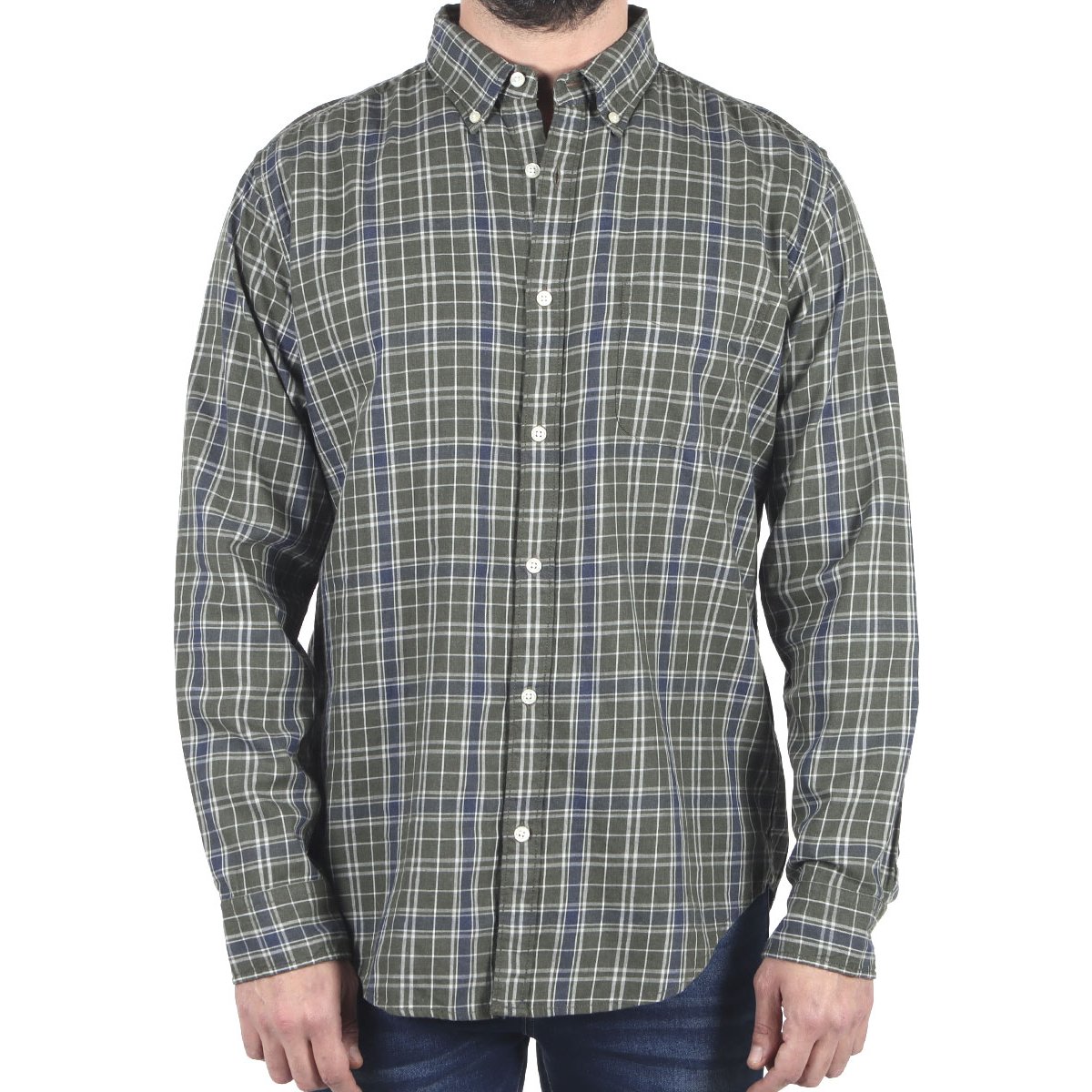 Camisa Manga Larga Estampado Cuadros J.opus para Hombre