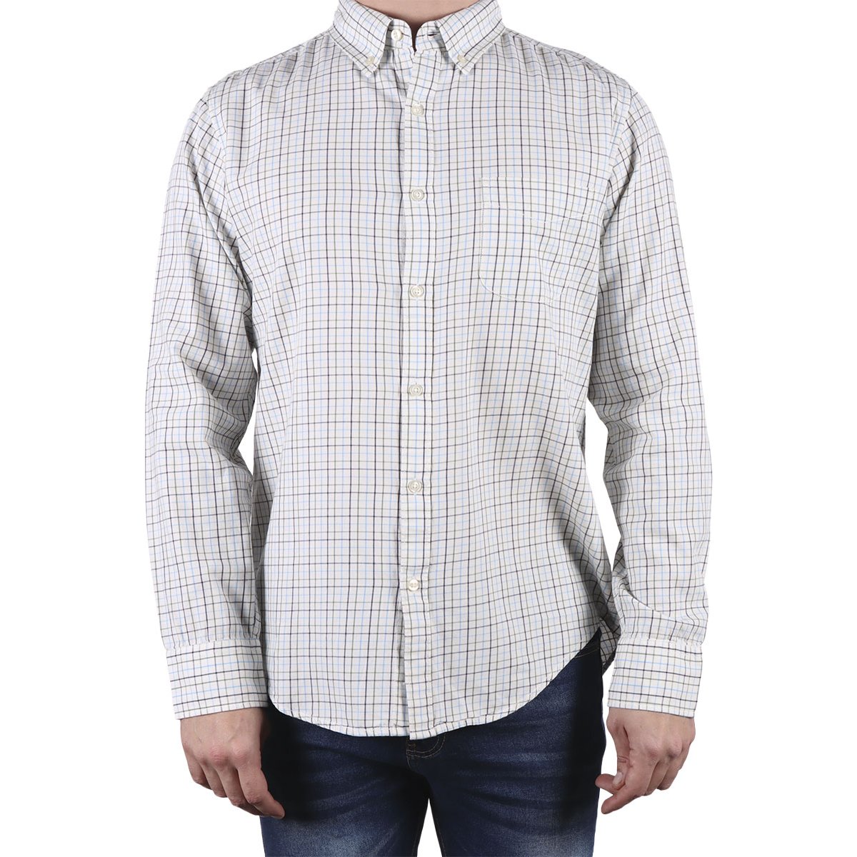 Camisa de Algodón Cuadros Combinados J.opus para Hombre