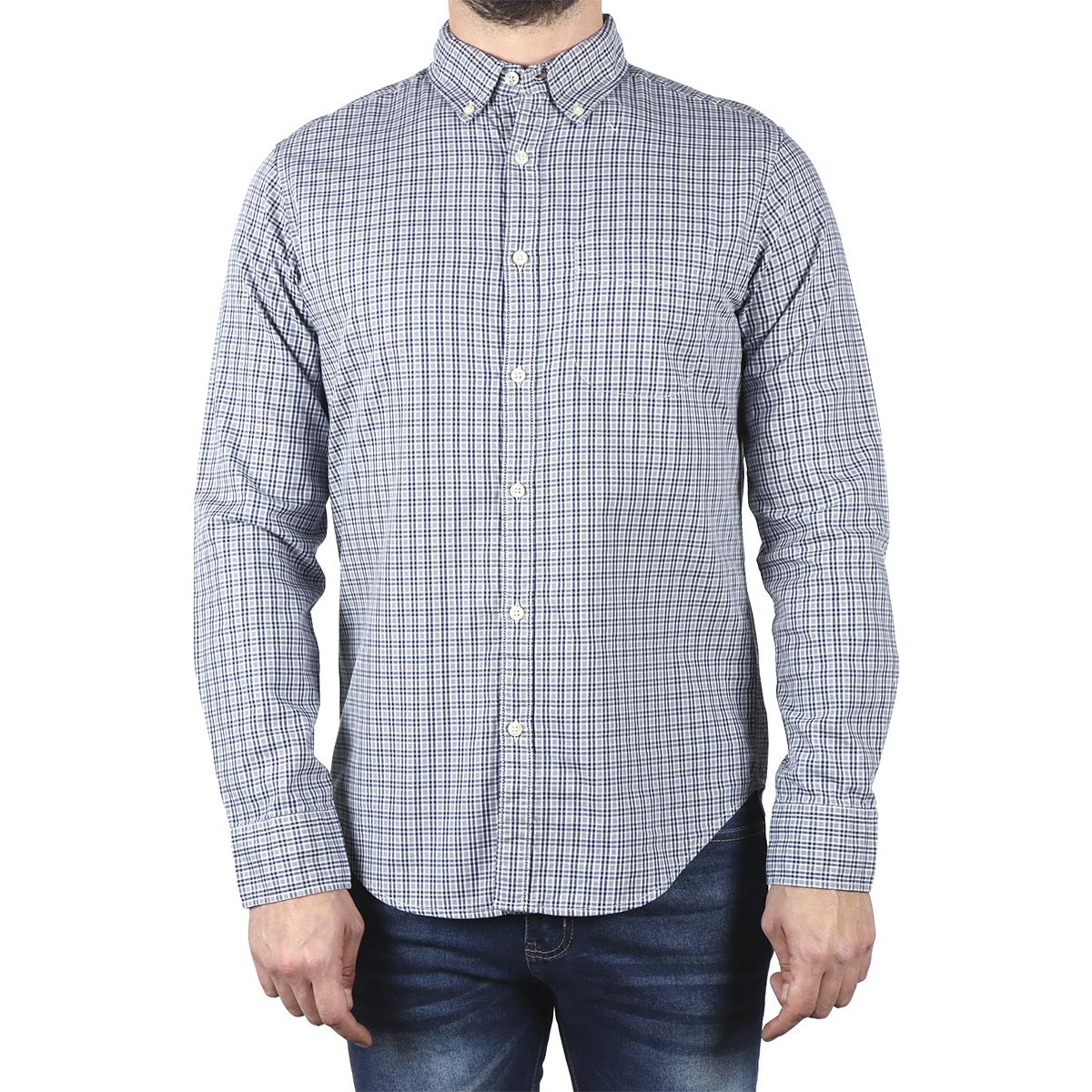 Camisa Manga Larga Cuadros Pequeños J.opus para Hombre