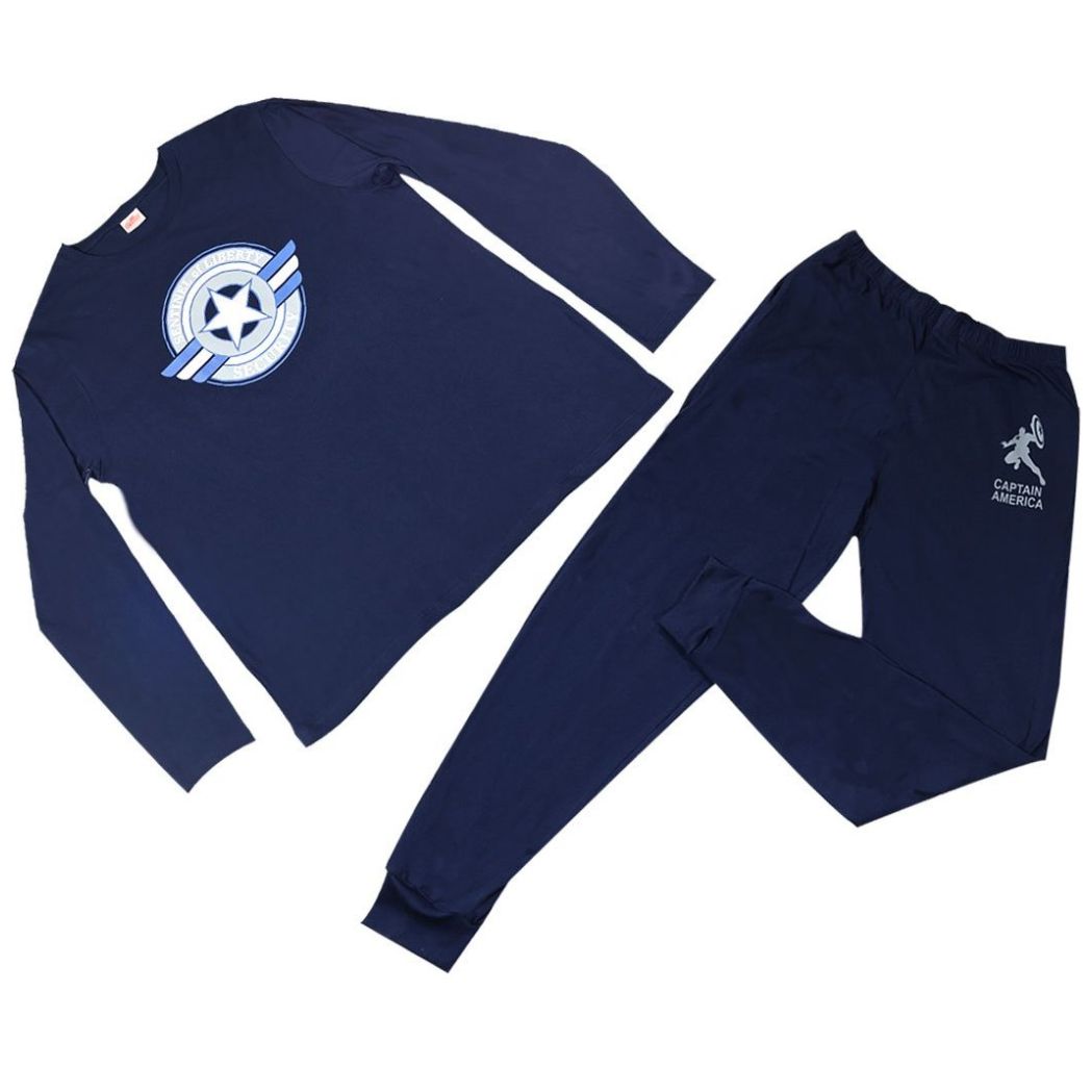 Pijama Caballero Playera Manga Larga con Pantalón