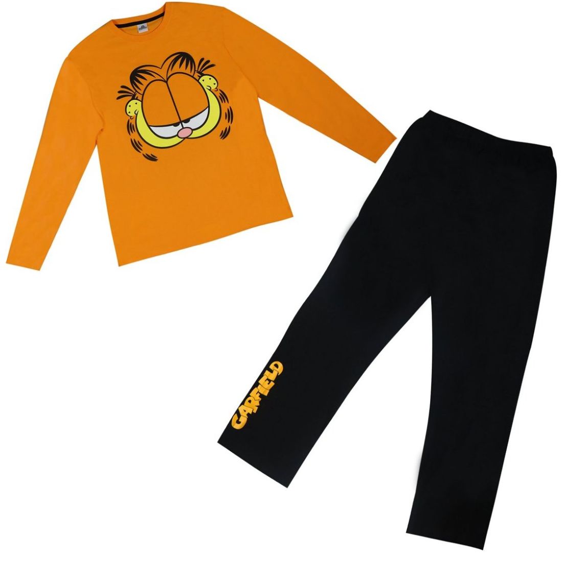 Pijama de Playera y Pantalón con Diseño Garfield para Hombre