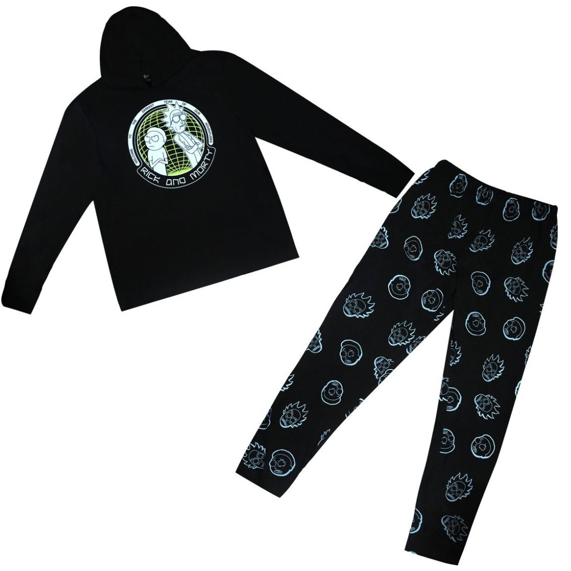 Pijama de Playera y Pantalón con Diseño Rick And Morty para Hombre