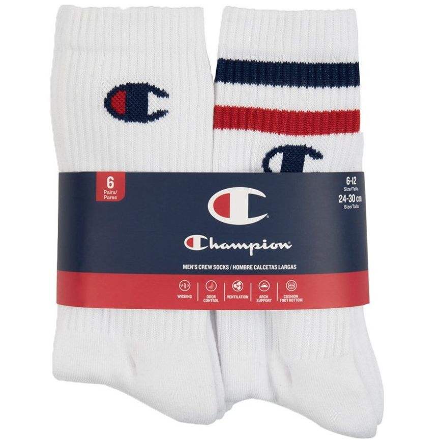 3 Pack Calcetas Blancas con Diseño Champion para Hombre